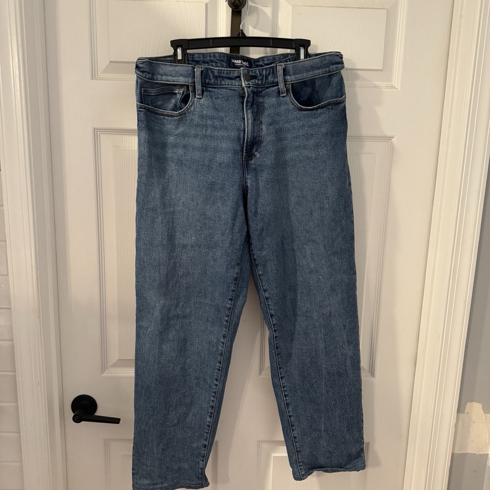 Lands' End 37 Comfort Stretch Waist Band Traditional Fit 35x29 Jeans Heavy Denim